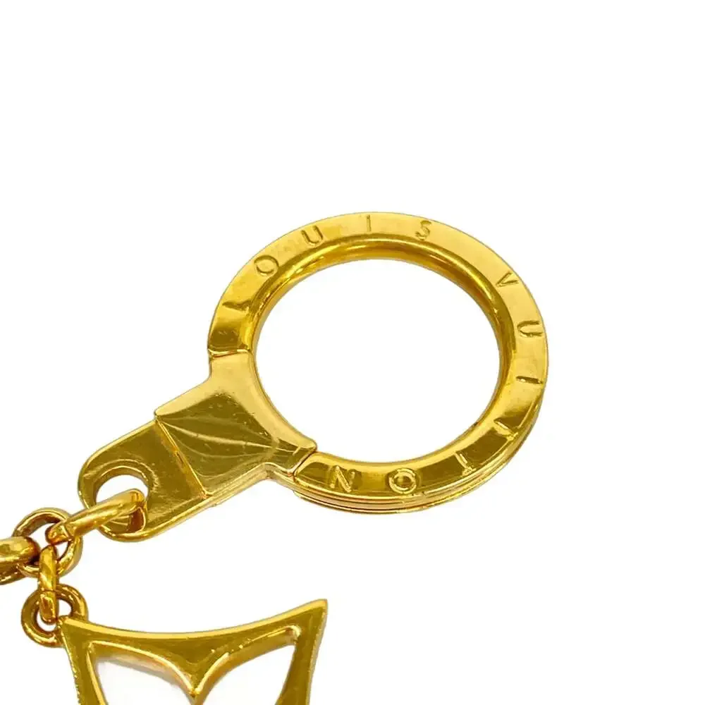 Louis Vuitton Bag Charm Chain Fleur de Monogram Bag Charm M65111 Gold Cream